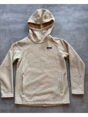 Patagonia Diamond Capra Fleece Hoody, Oyster White, Size Medium